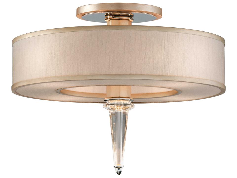 4-Light Harlow Semi-Flush Ceiling Light in Tranquility Silver Leaf