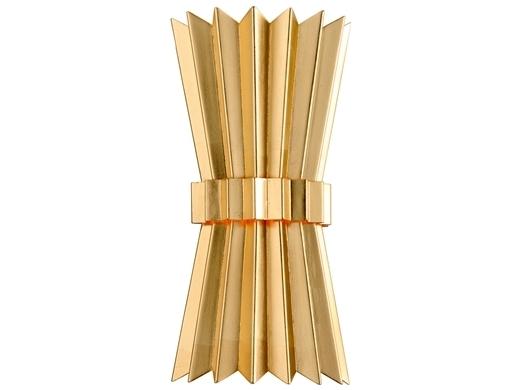 Moxy 2-Light Hourglass Wall Sconce in Gold Leaf