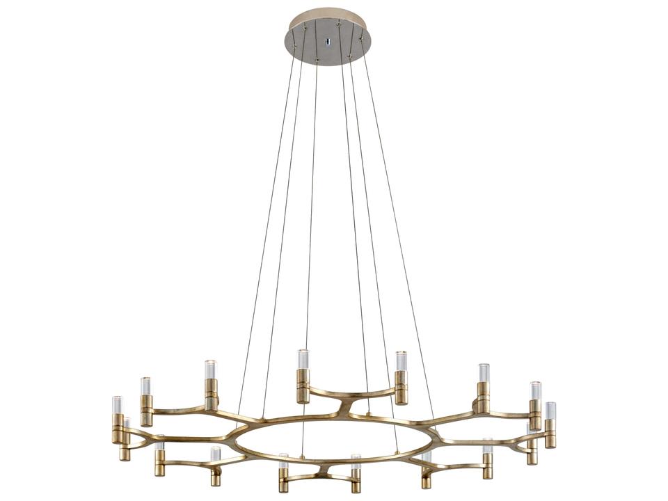 Nexus LED Chandelier in Warm Silver Leaf