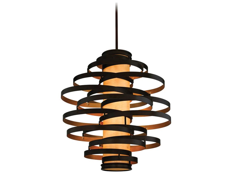 Vertigo Bronze Glass Pendant