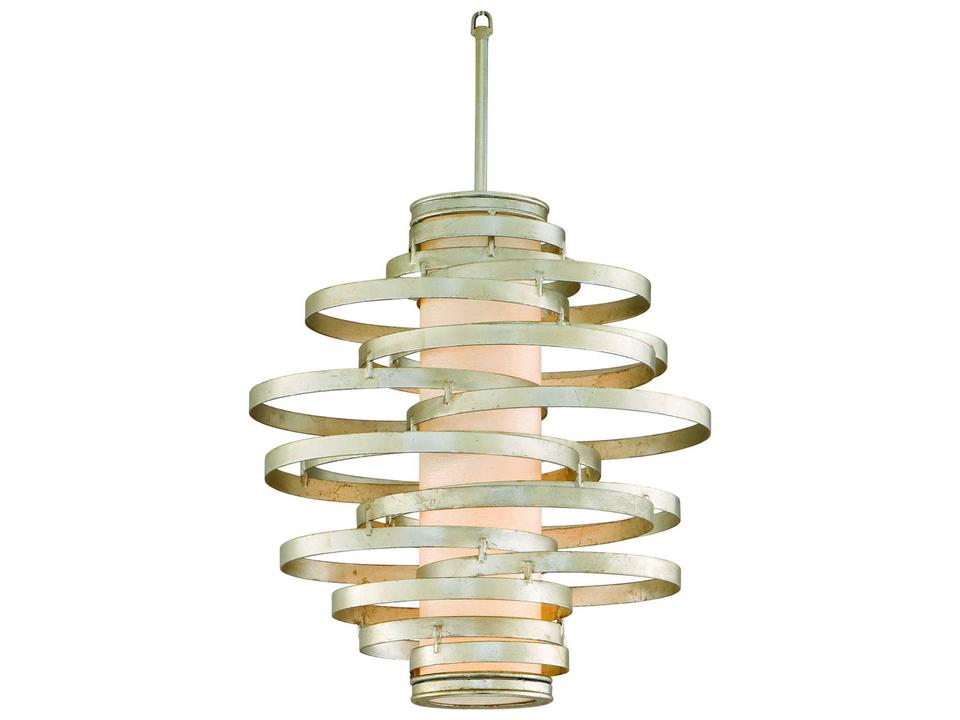 Vertigo 2-Light Pendant Light in Warm Silver Leaf