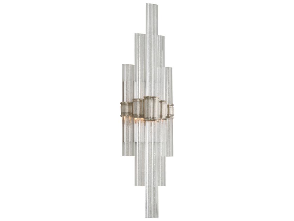 Voila 1-Light Modern Silver Leaf Glass LED Wall Sconce