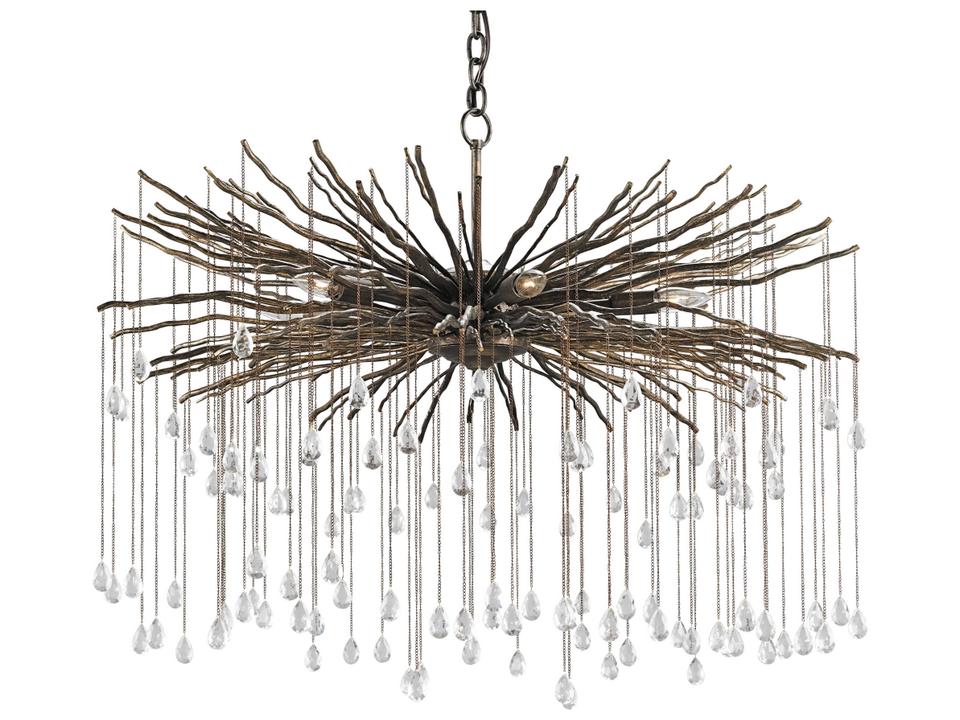 Vistas 6-Light Cupertino Bronze Crystal Chandelier