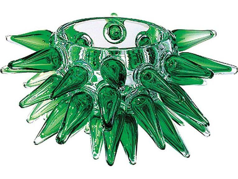 Borek Sipek Pino Clear And Green Glass Centerpiece