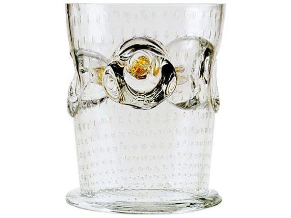 Borek Sipek Albaret Clear Glass Vase With Amber Accents
