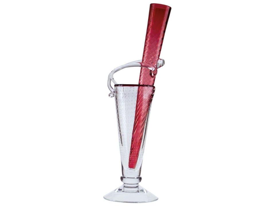 Borek Sipek Alioscia Red And Clear Vase