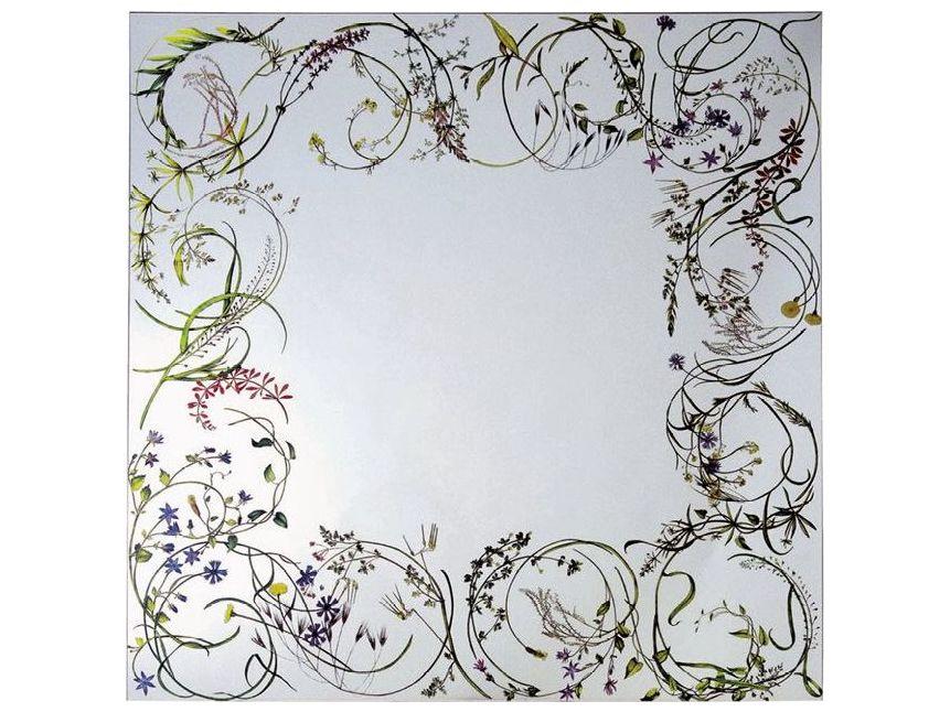 Egeso By Bertocco & Locatelli Wild Herbs Decorated Square Mirror