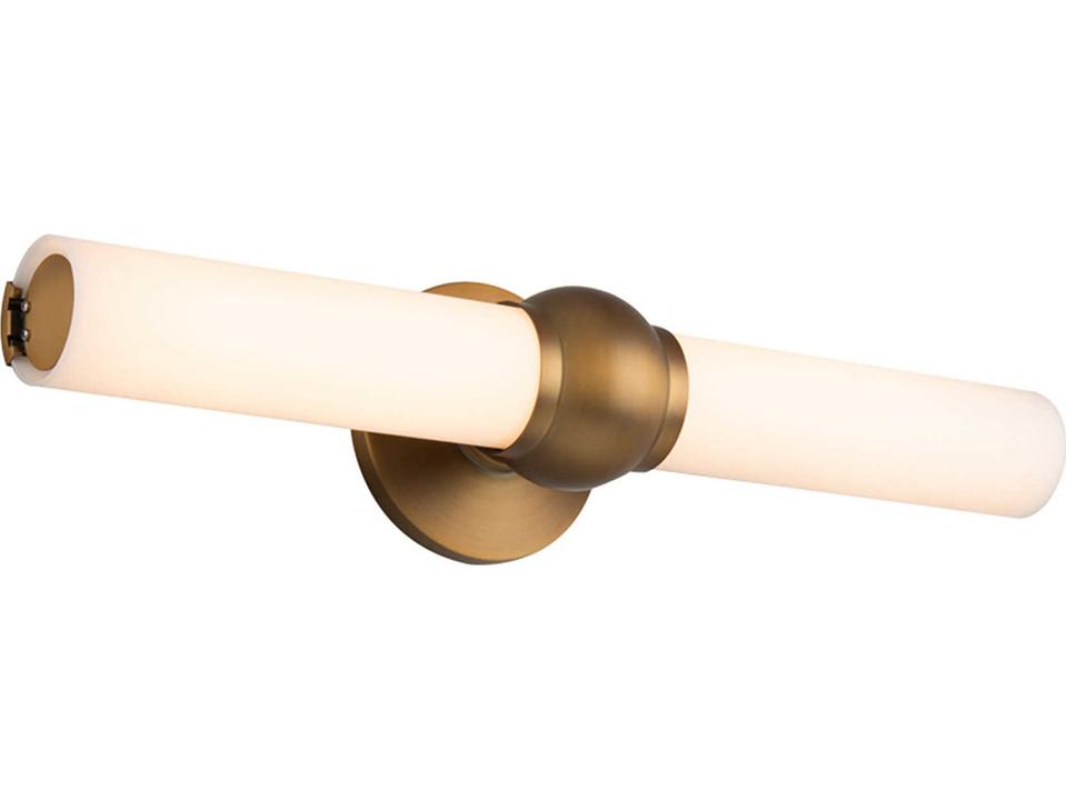 Juliet LED Bath Vanity and Wall Light in Aged Brass