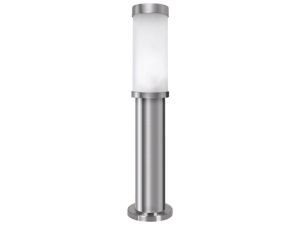 Konya 1-Light Outdoor Path Light in Matte Nickel and Opal Frosted Glass