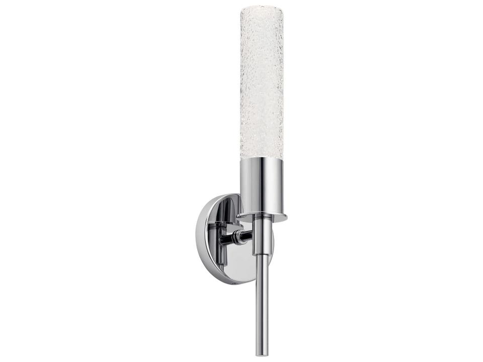 Glacial 1-Light Chrome Glass LED Vanity Light