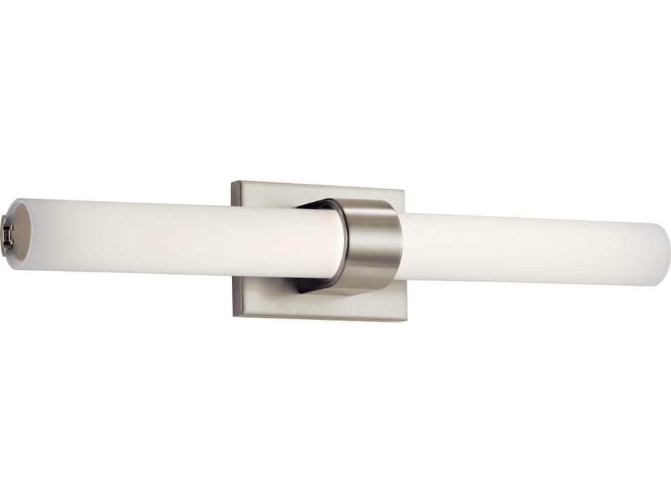 Izza 1-Light Brushed Nickel Glass LED Vanity Light