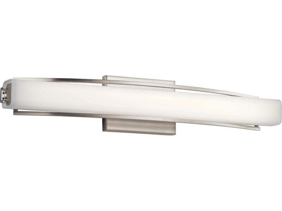 Rowan 1-Light Brushed Nickel Glass LED Vanity Light