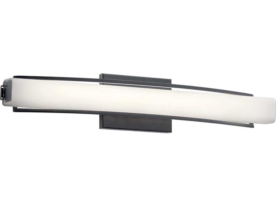 Rowan 1-Light Matte Black Glass LED Vanity Light