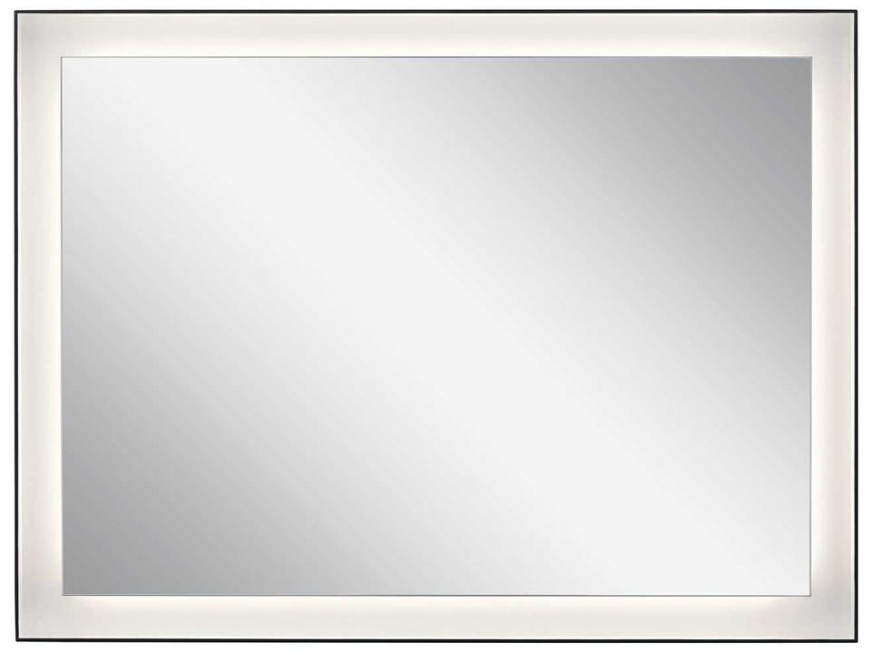 Ryame Matte Black Rectangular LED Wall Mirror