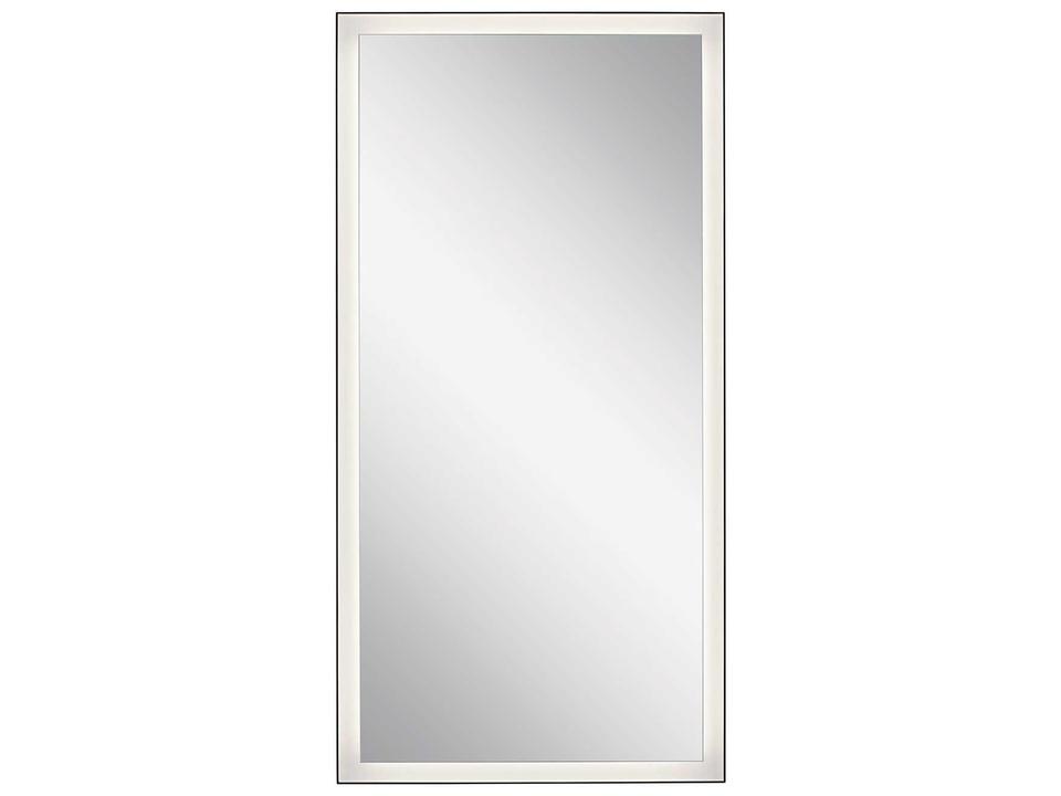 Ryame Matte Black Rectangular LED Wall Mirror