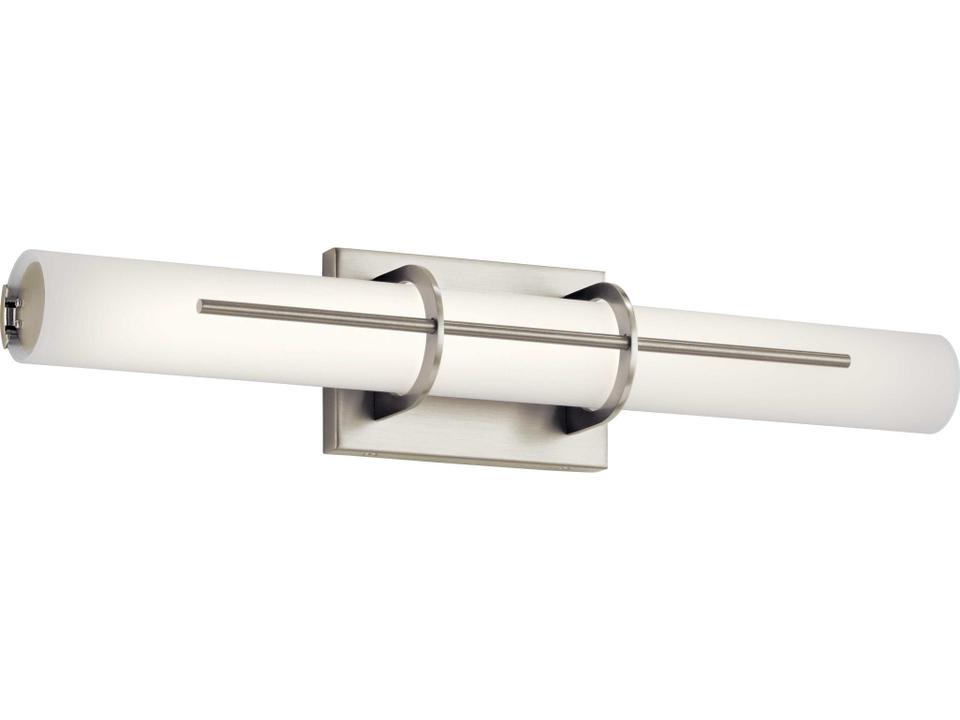 Traverso 1-Light Brushed Nickel Glass LED Vanity Light