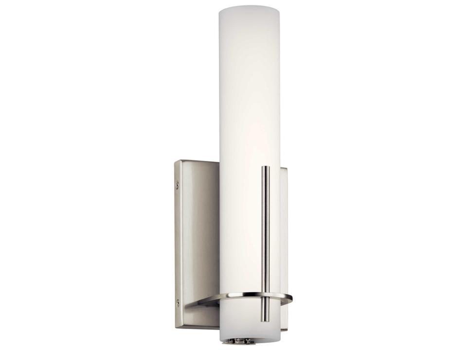 Traverso 1-Light Brushed Nickel Glass LED Vanity Light