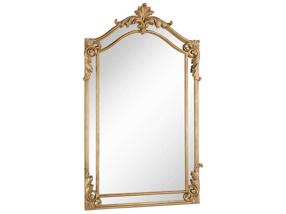 Antique 48x30 Inch Arched Wall Mirror in Antique Gold Leaf