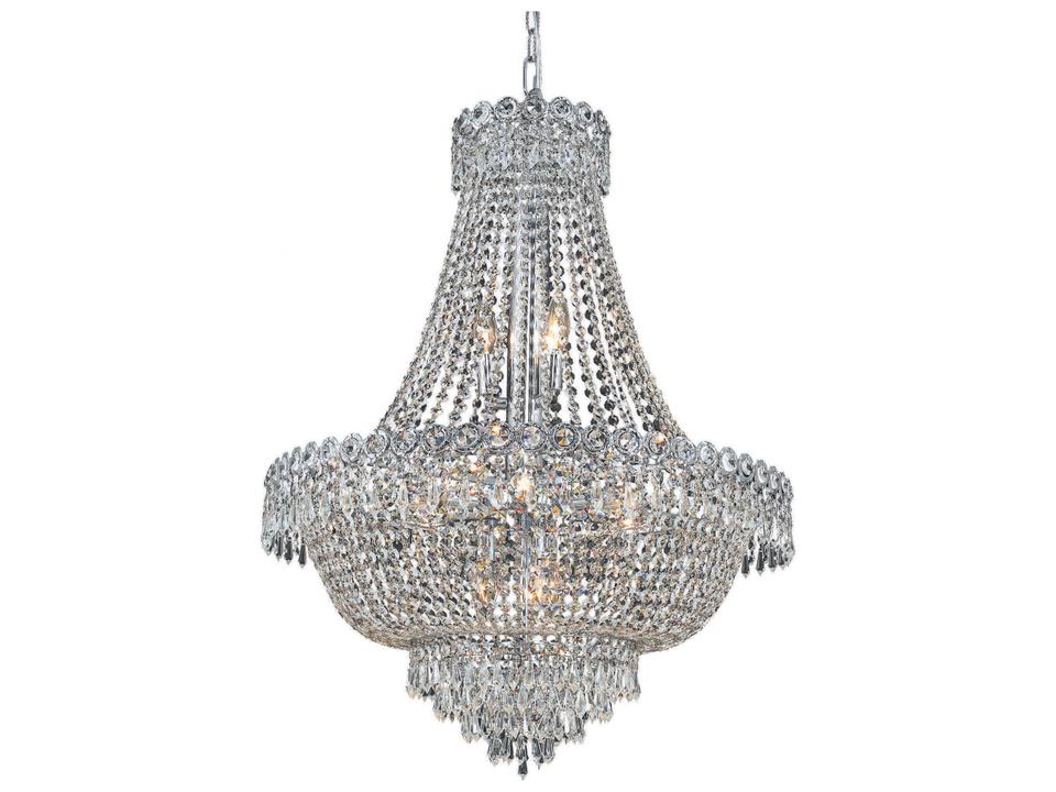 Century 12-Light Royal Cut Crystal Chandelier in Chrome