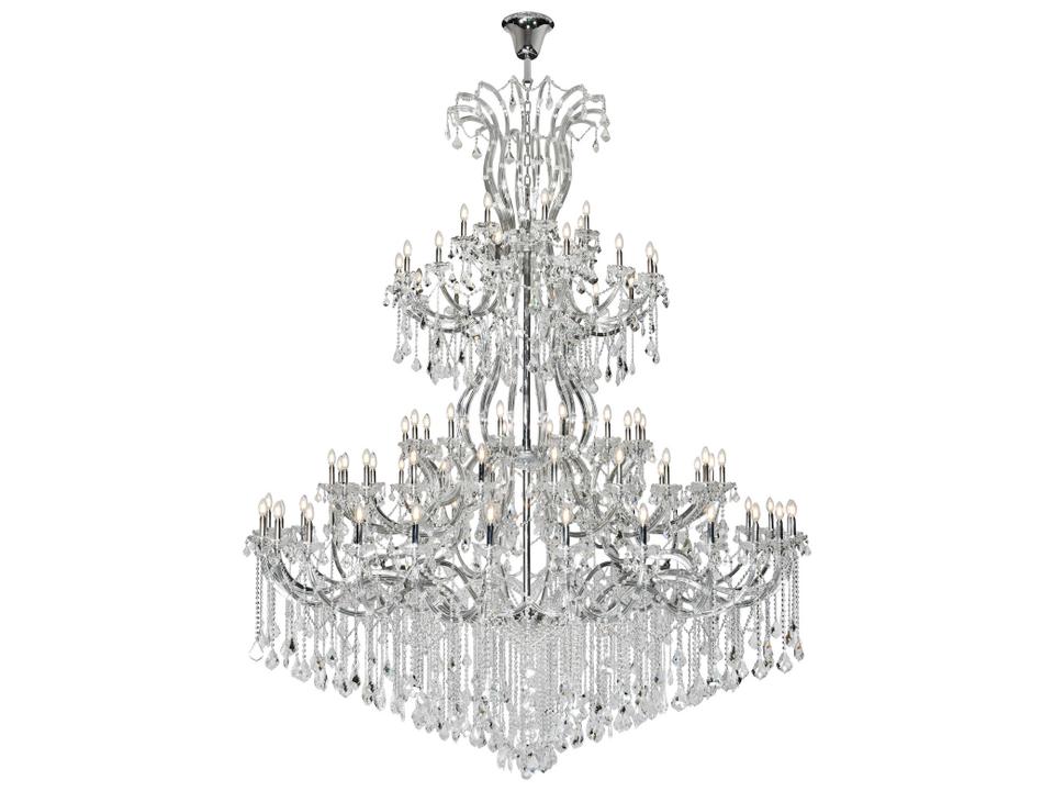 Maria Theresa 84-Light Chrome Tiered Chandelier with Clear Royal Cut Crystal