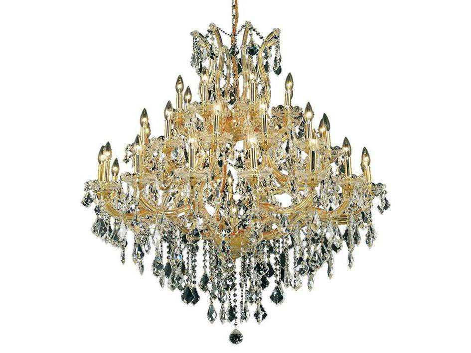 Maria Theresa 37-Light Gold Clear Crystal Candelabra Chandelier