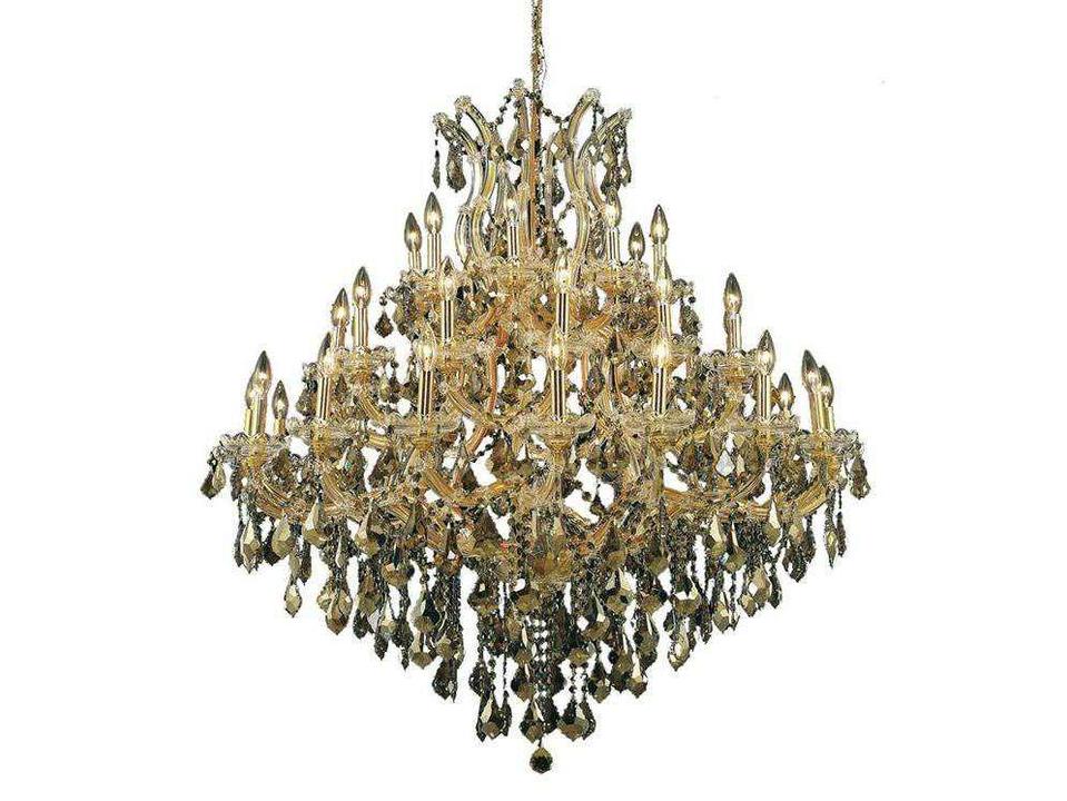 Maria Theresa 37-Light Gold Golden Teak Royal Cut Crystal Chandelier