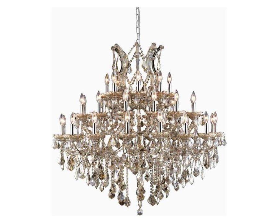 Maria Theresa 37-Light Chandelier with Golden Teak Crystals