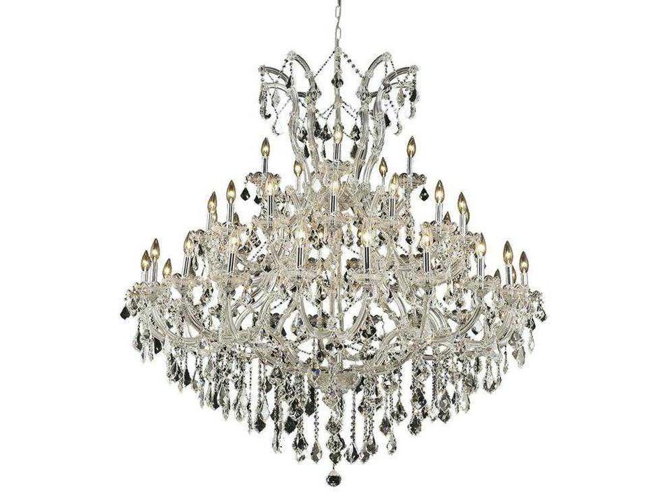 Maria Theresa 41-Light Chrome Clear Crystal Candelabra Chandelier