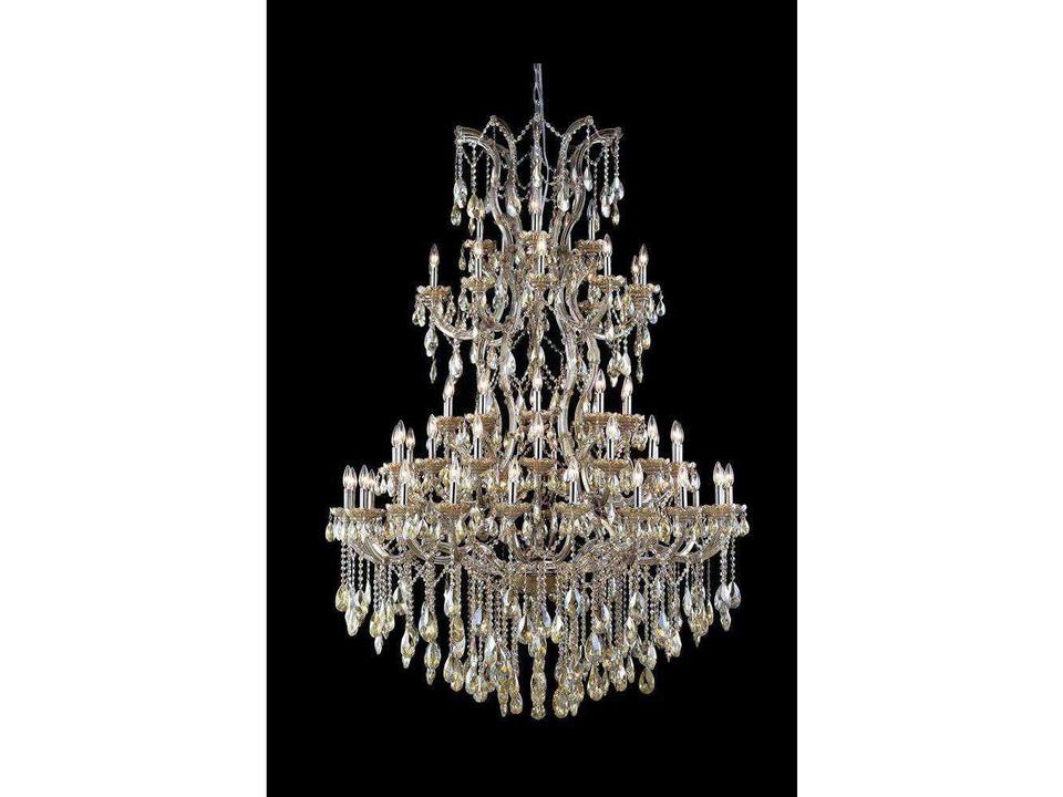 Maria Theresa 61-Light Golden Teak Crystal Tiered Chandelier