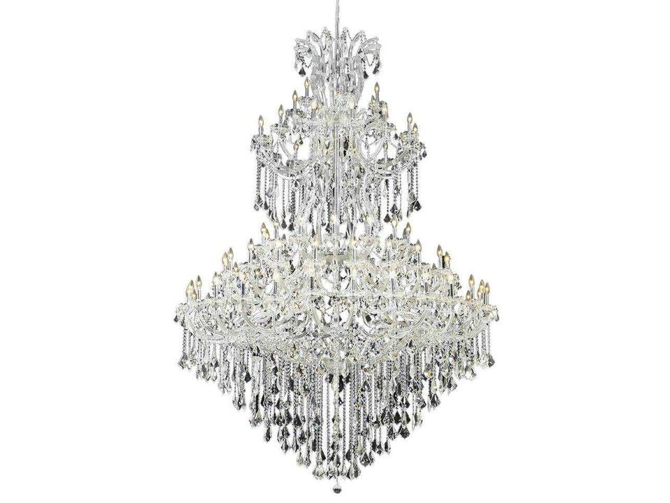 85-Light Maria Theresa Chrome Clear Crystal Tiered Chandelier