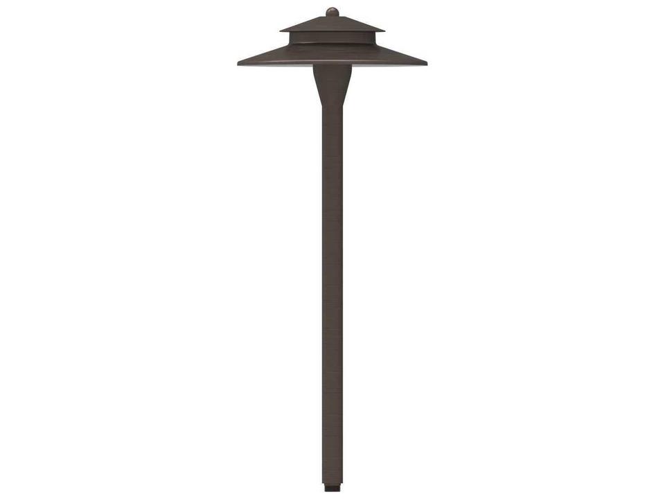 Chanterelle 24-Inch 1-Light Outdoor Cast Brass Path Light in Antique Brass