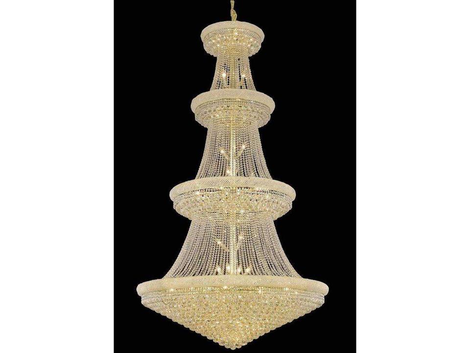 Primo 48-Light Gold Clear Royal Cut Crystal Empire Tiered Chandelier