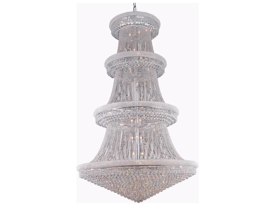 Primo 56-Light Empire Tiered Chandelier in Chrome with Royal Cut Clear Crystal