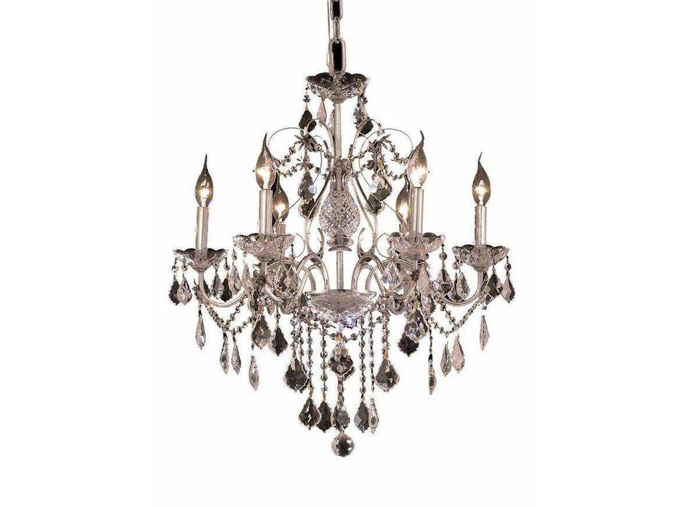 St. Francis 6-Light 24-Inch Chandelier in Chrome with Royal Cut Crystal