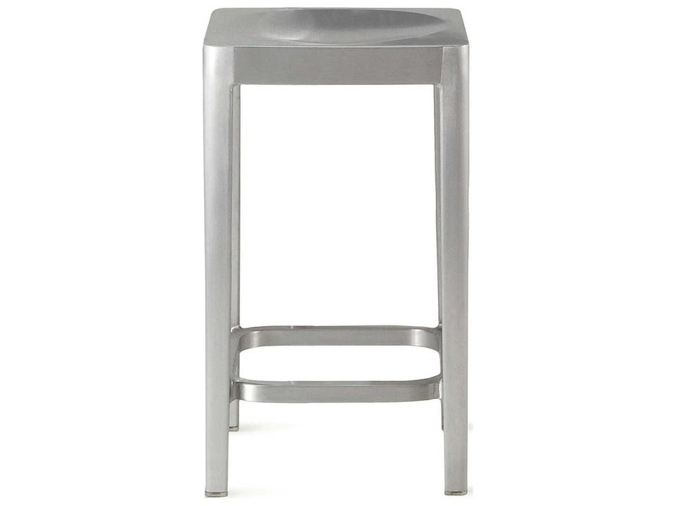 Stol 24-Inch Counter Stool Hand-Brushed Aluminum