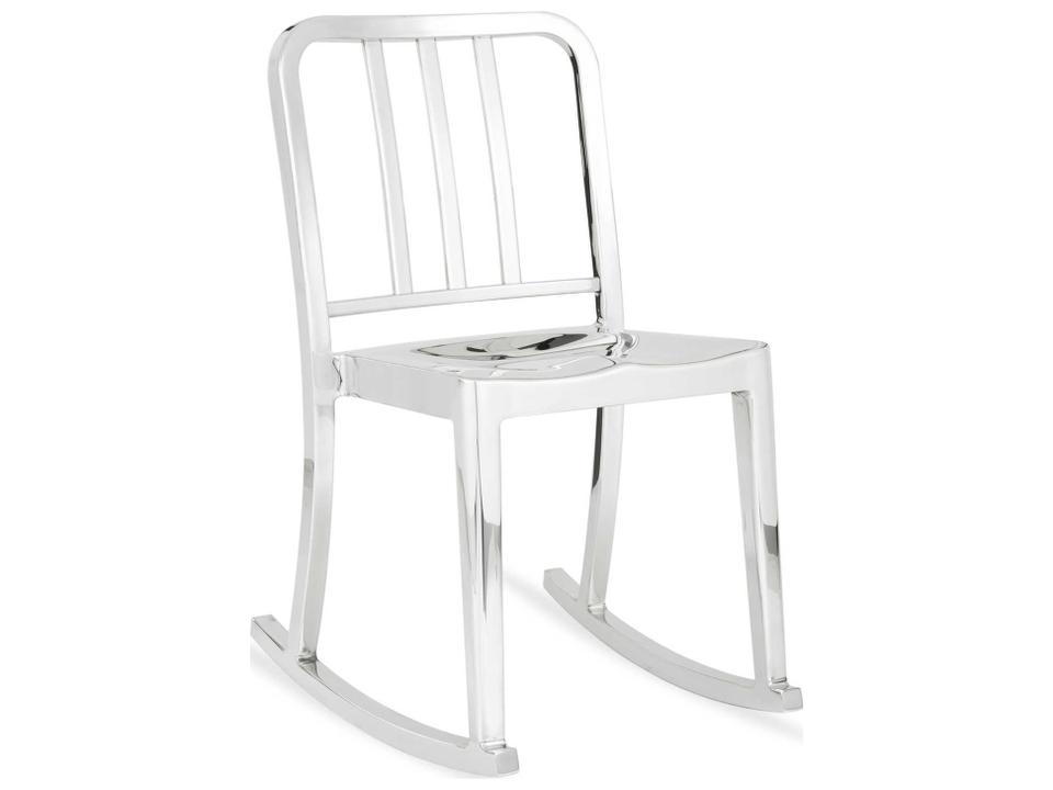 Heritage Rocker Recycled Aluminum Rocking Chair in Polished Finish