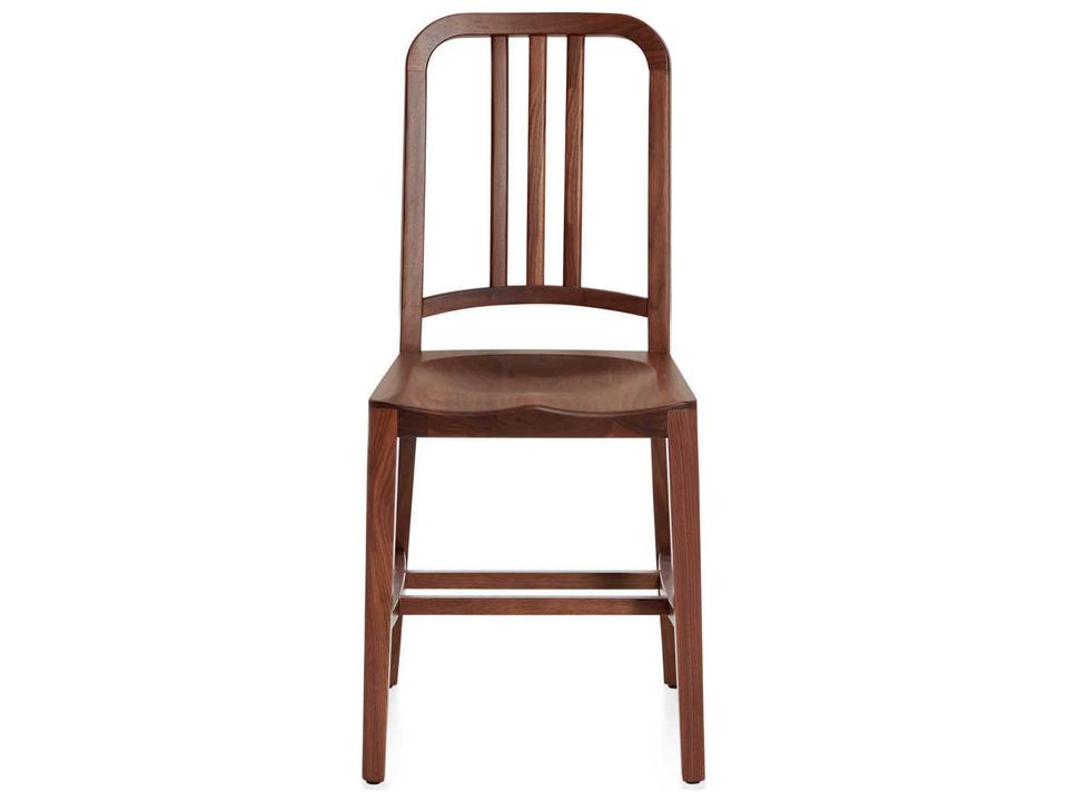 Navy Walnut Wood Side Dining Chair