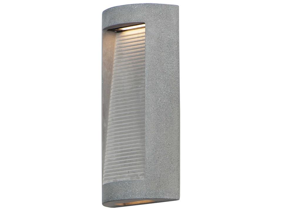 Boardwalk Concrete 2-Light LED Outdoor Wall Light in Greystone