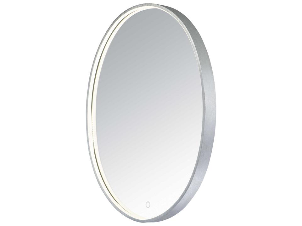 Brushed Aluminum LED Oval Wall Mirror
