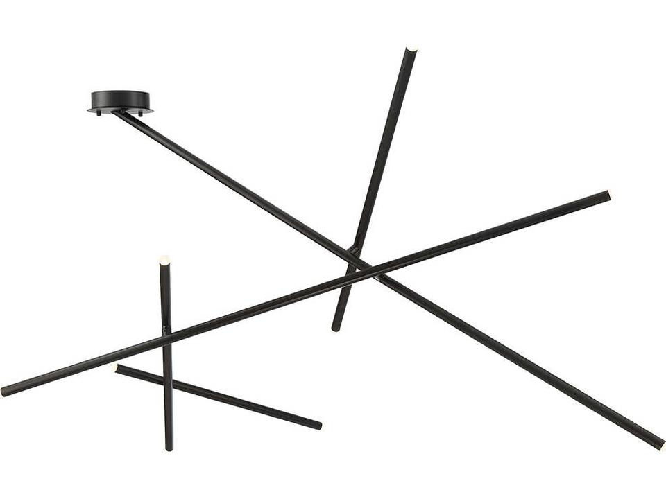Crossroads 9-Light Black LED Geometric Semi Flush Mount