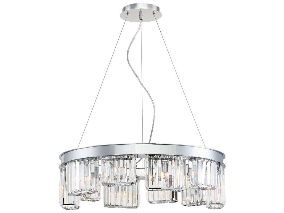 Lumino 10-Light Chrome Crystal Glass Geometric Chandelier