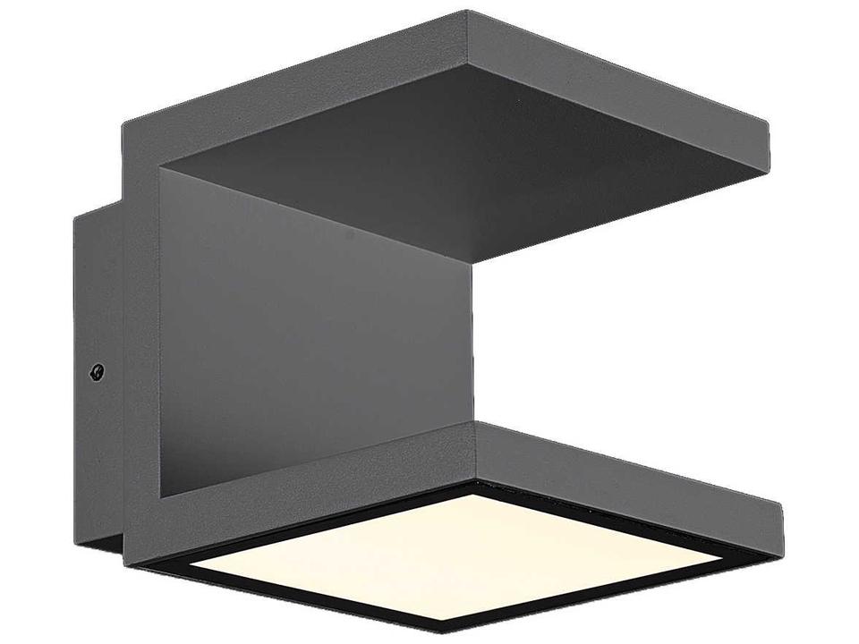 Rail 2-Light Integrated LED Outdoor Wall Sconce in Graphite Grey