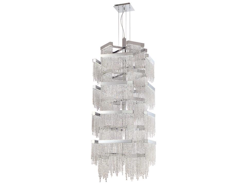 Rossi 36-Light Chrome Crystal LED Tiered Chandelier