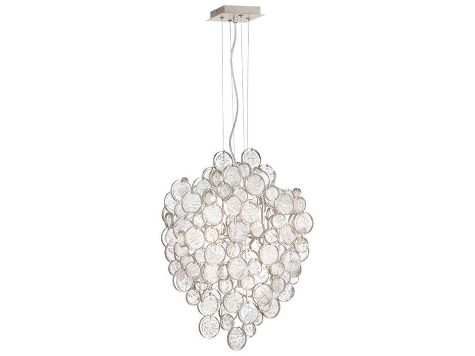 Trento 7 Light Chandelier in Chrome and Clear Glass