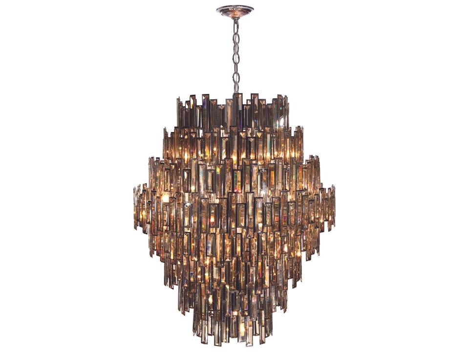Vienna 28-Light Chrome Crystal Tiered Chandelier