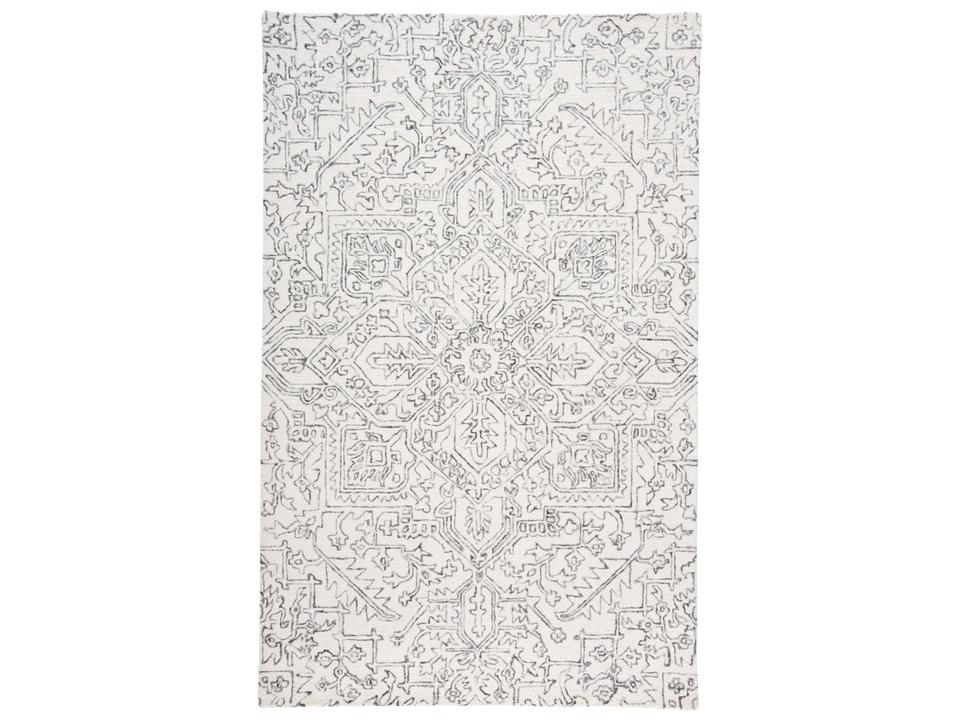 Belfort Area Rug Ivory Charcoal Transitional