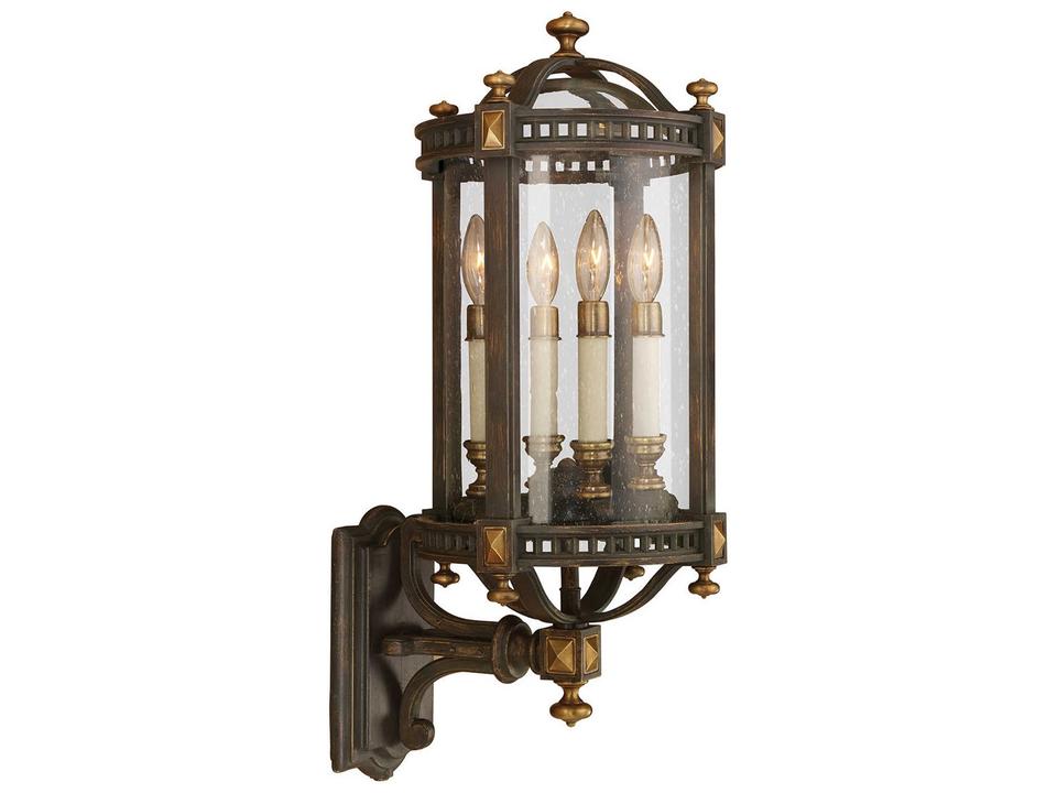 Beekman Place 4-Light Outdoor Wall Sconce in Weathered Woodland Brown