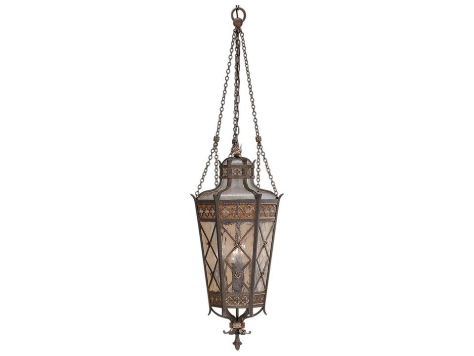 Chateau Outdoor 4-Light Outdoor Lantern Pendant in Variegated Bronze