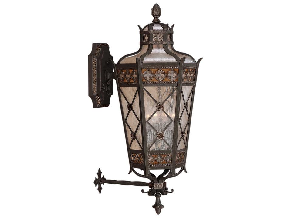 Chateau Outdoor 4-Light Wall Light in Variegated Rich Umber Patina