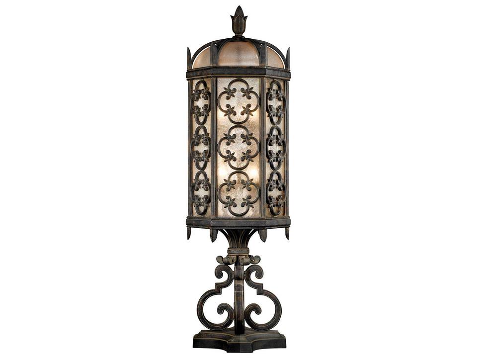 Costa del Sol 3-Light Outdoor Post Light in Marbella Wrought Iron